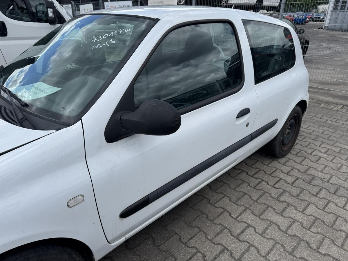 Renault Clio 2 original T&uuml;r vorn links OV369 Wei&szlig; 3-T&uuml;rer Bj.2009